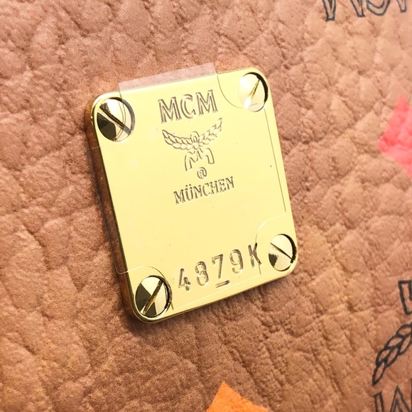 ❌SOLD❌MCM Logo Cognac Skyoptic Diamond Backpack - Picture 4 of 11